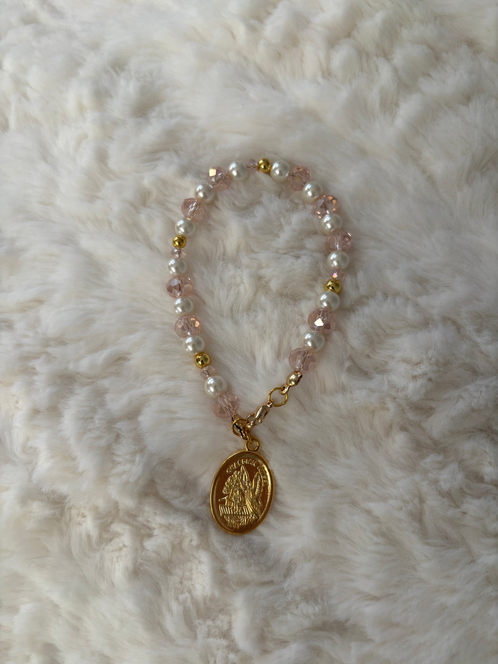 Sacred St. Michael Pearl Bracelet