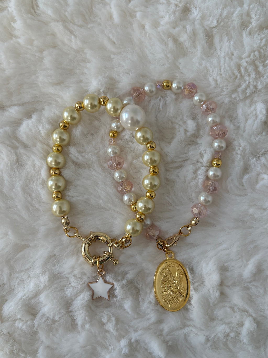 Sacred St. Michael Pearl Bracelet