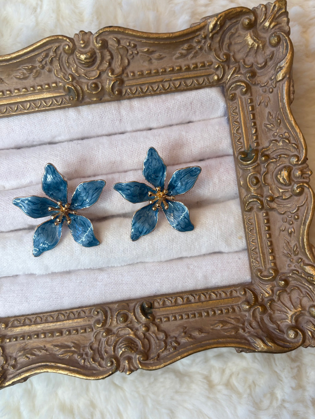 Blue Wildflower Studs