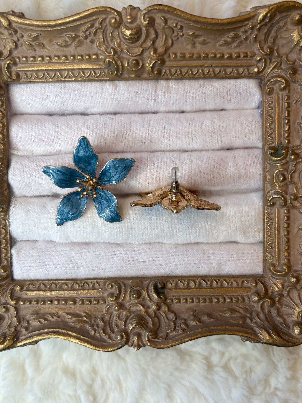 Blue Wildflower Studs
