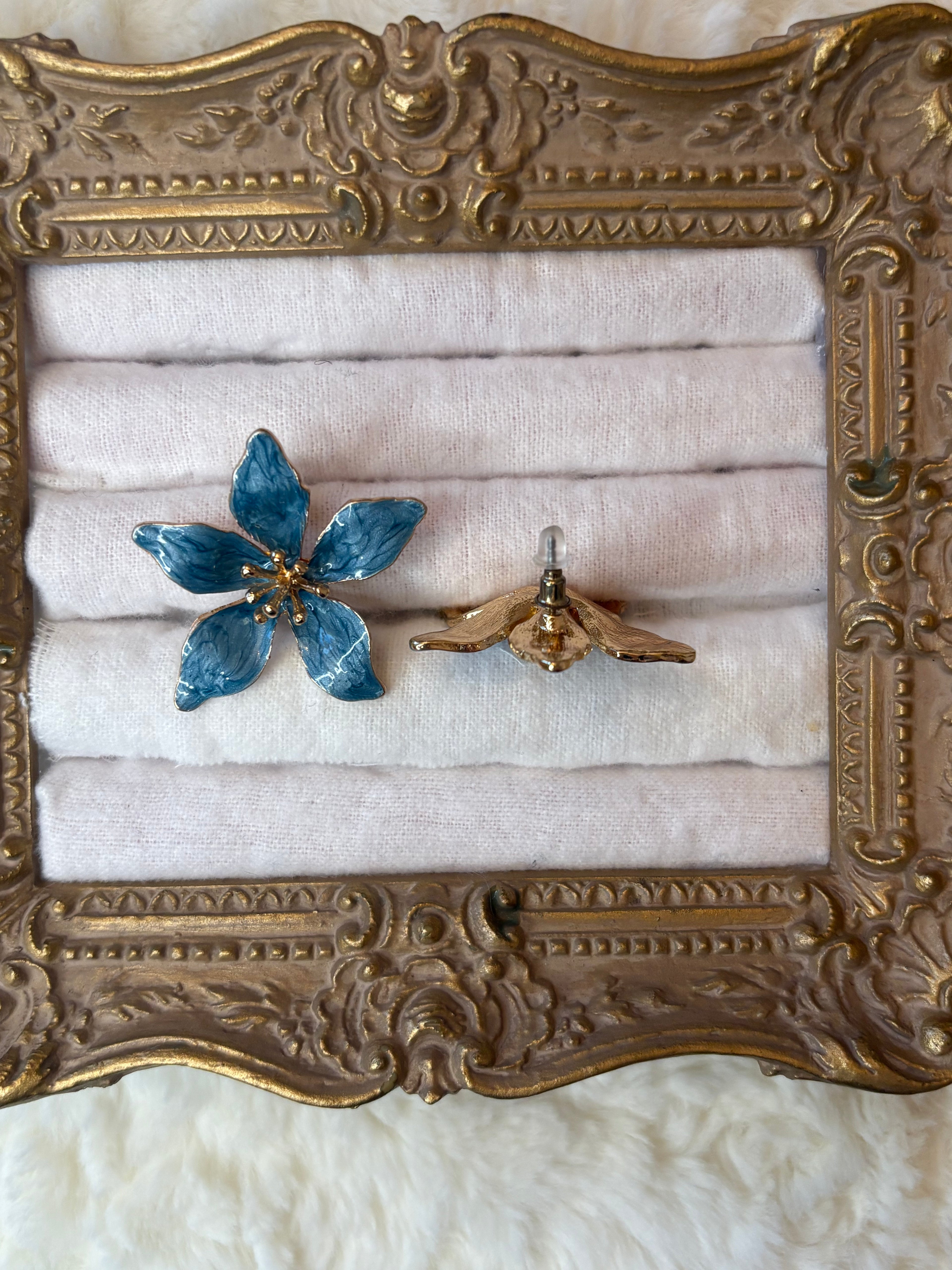 Blue Wildflower Studs