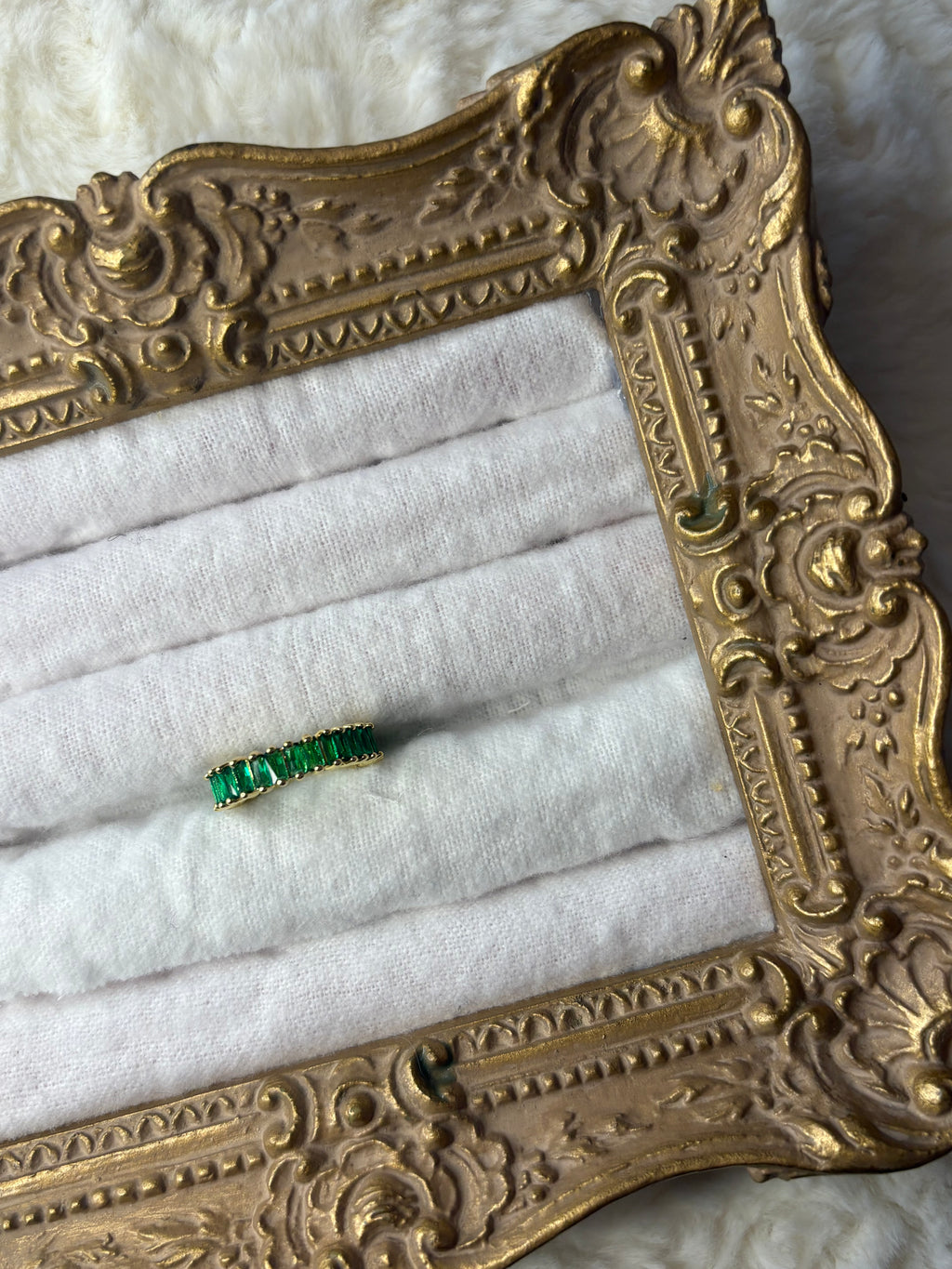Emerald Adjustable Ring