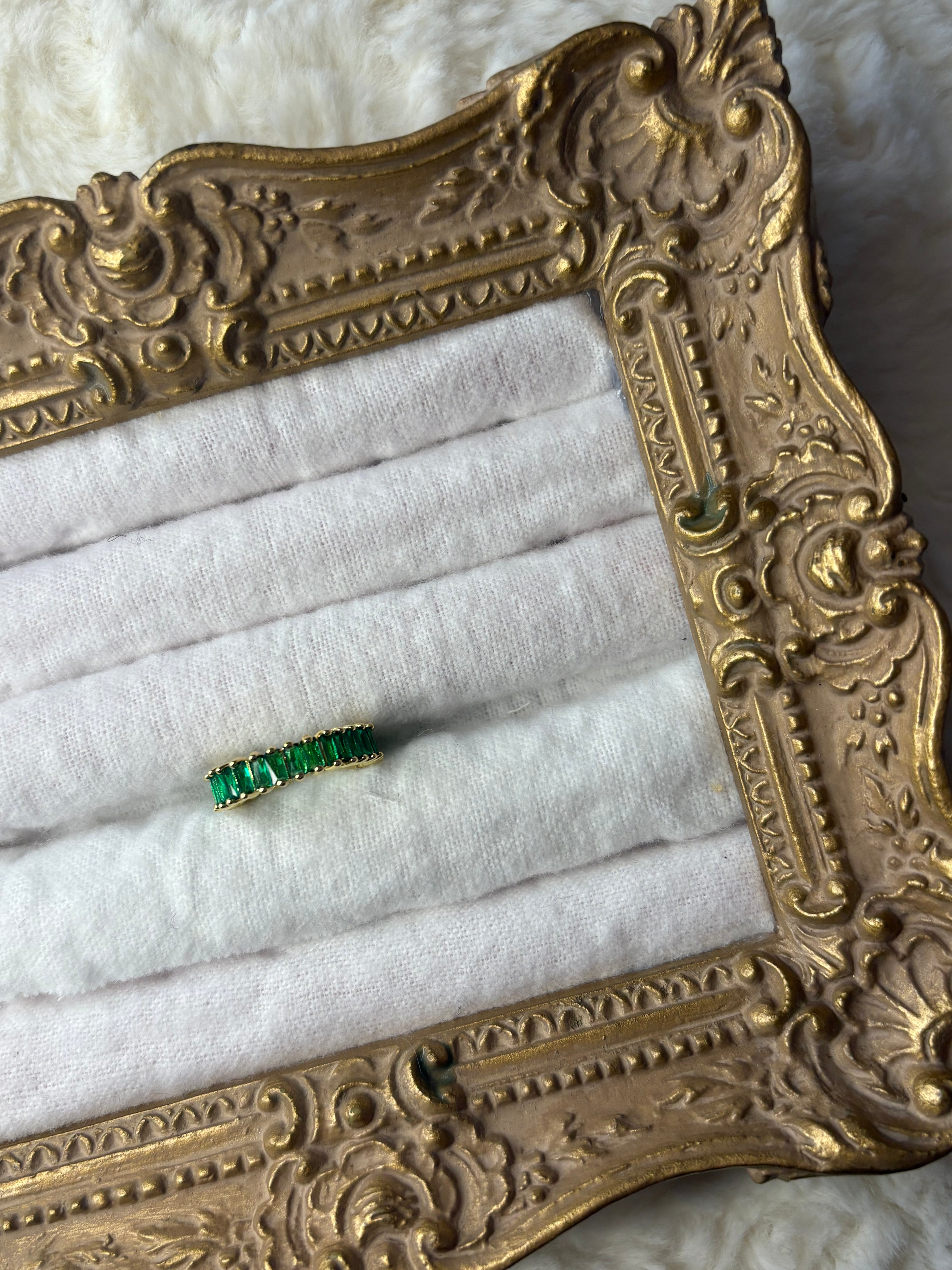 Emerald Adjustable Ring
