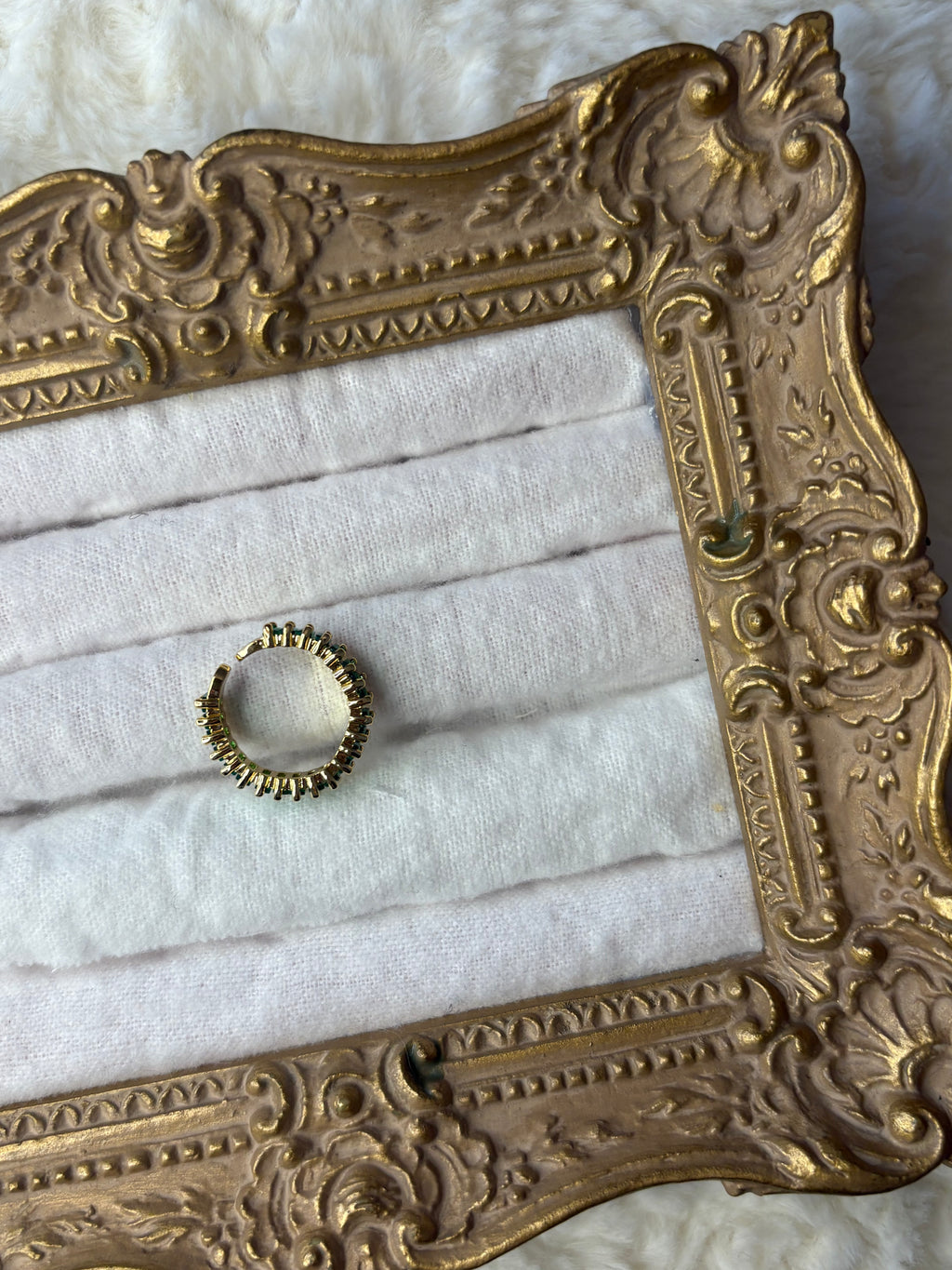 Emerald Adjustable Ring