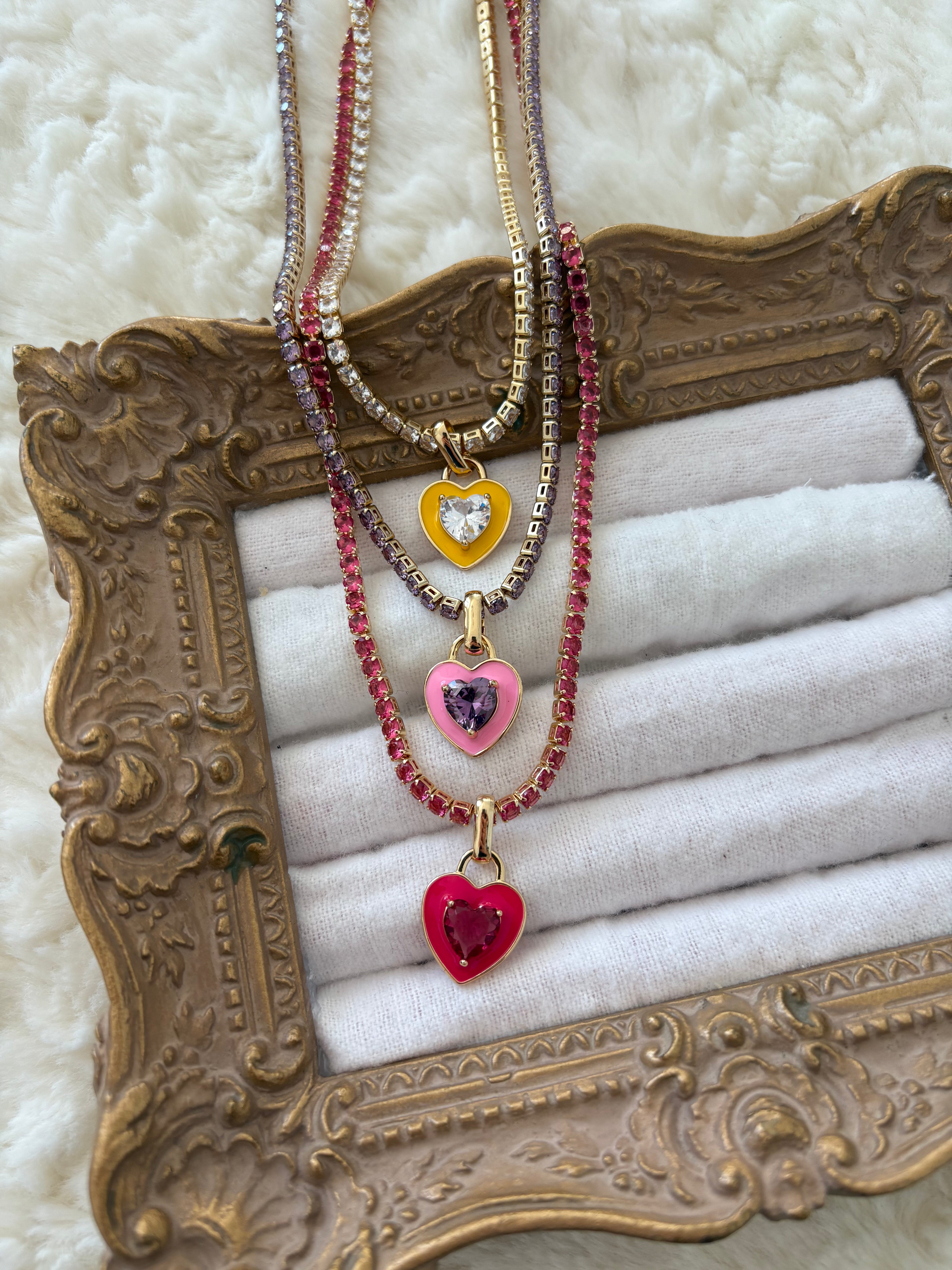 Love Locket Tennis Necklace