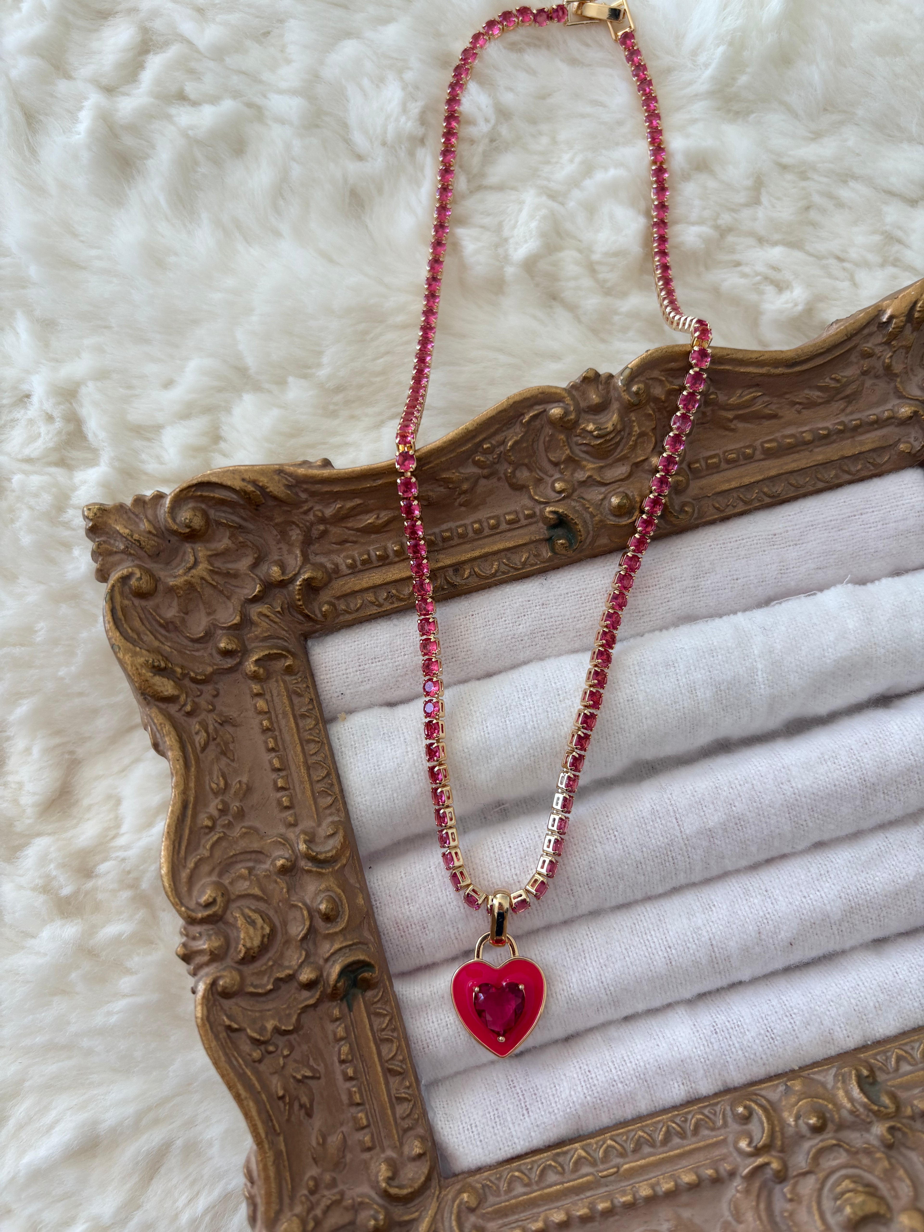 Love Locket Tennis Necklace