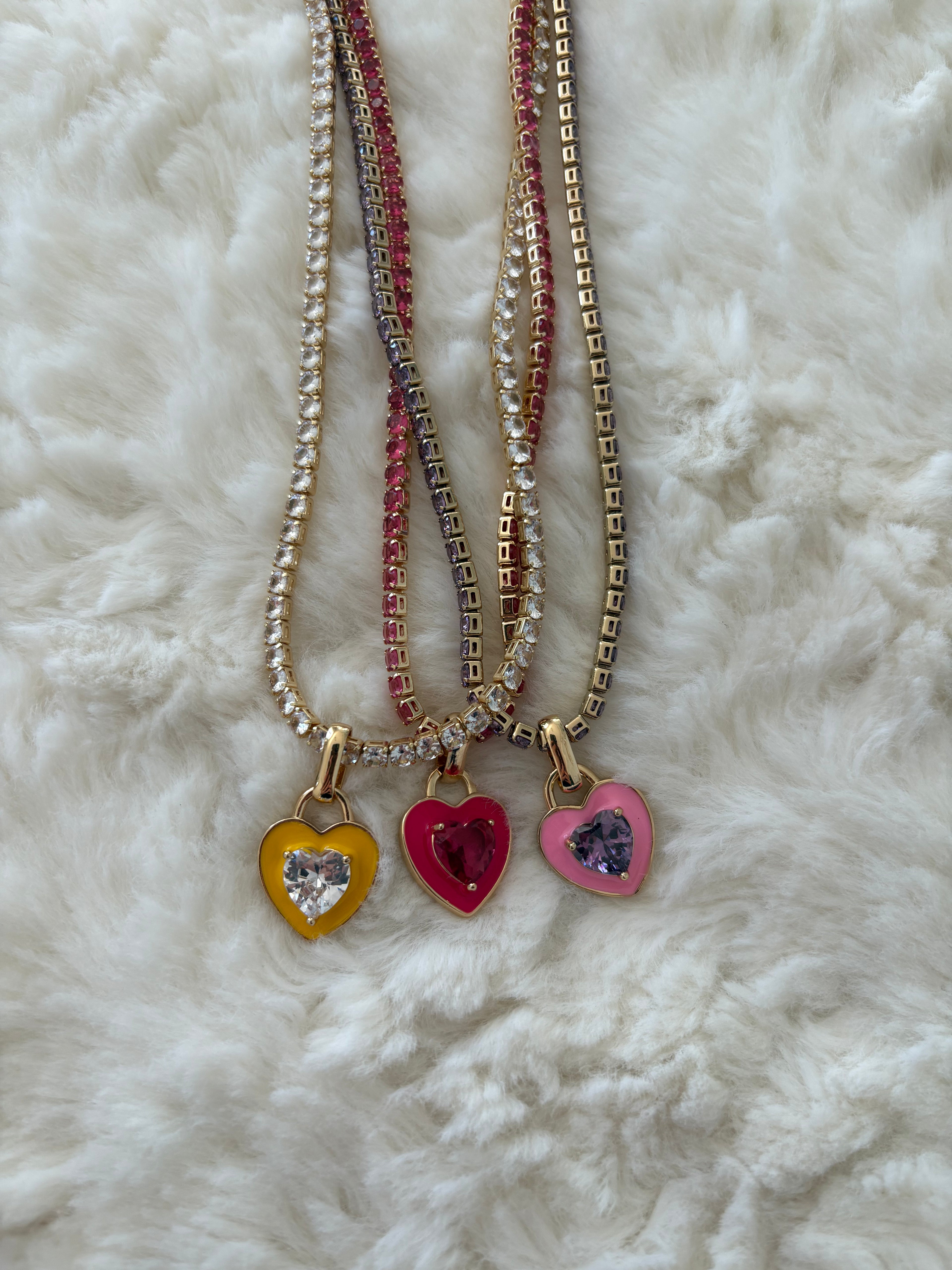 Love Locket Tennis Necklace
