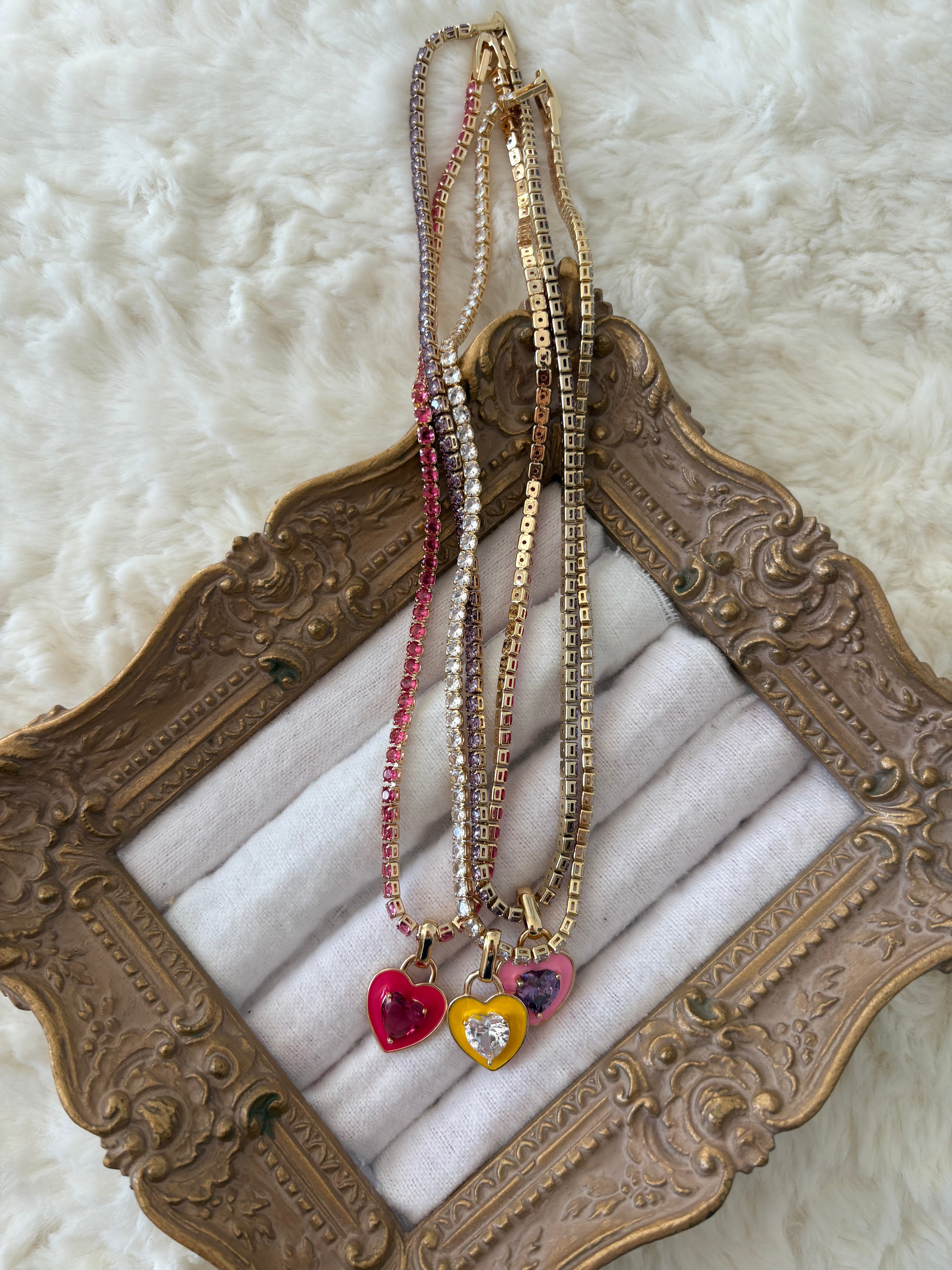 Love Locket Tennis Necklace